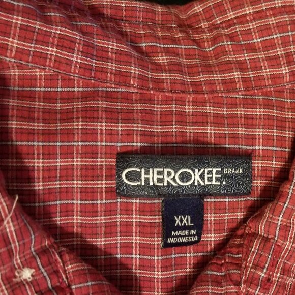 beautiful Cherokee red plaid XXL short sleeve shirt - Picture 2 of 6